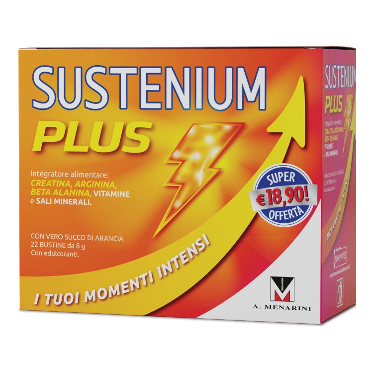 Sustenium Plus - Integratore alimentare energizzante - Gusto Tropicale - 22 bustine Promo