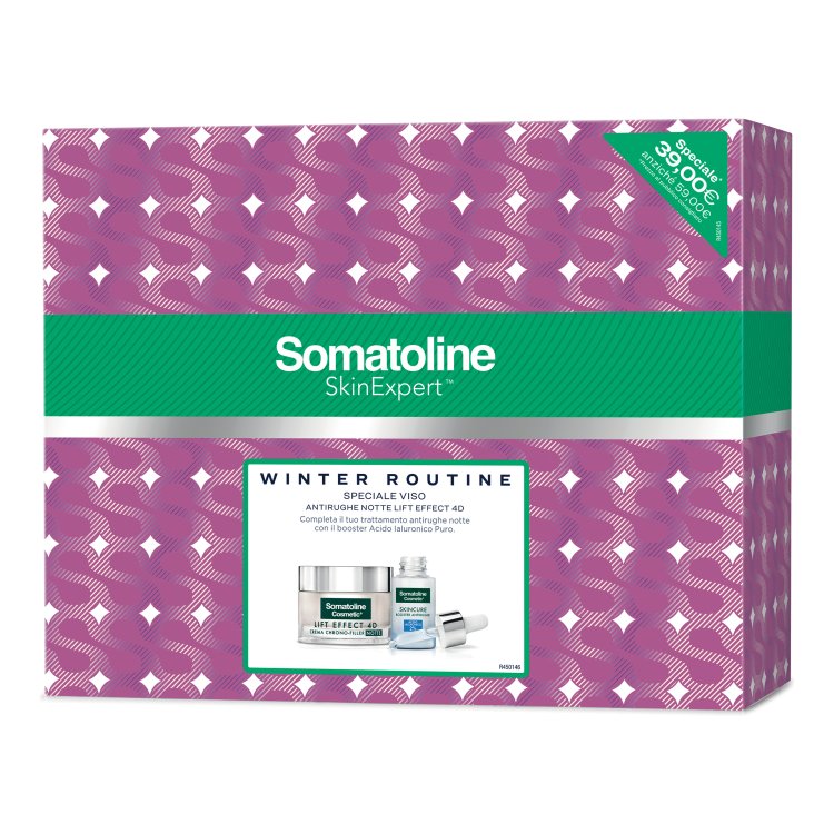 Somatoline Cofanetto di Natale Premium Notte - Crema notte Lift Effect 4D + Booster antirughe con Acido Ialuronico 2%