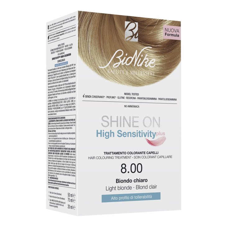 Bionike Shine On High Sensitivity Plus Tintura Numero 8 - Tinta capelli colore biondo chiaro