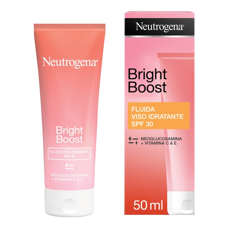 Neutrogena Bright Boost Fluida Viso Idratante SPF30 - Fluido viso per prime rughe con protezione solare - 50 ml