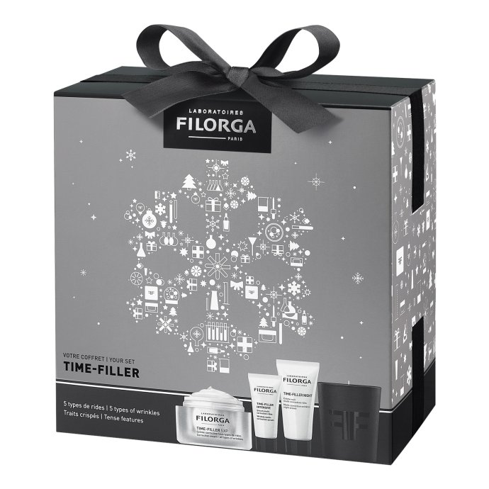 Filorga Cofanetto Time Filler - Time Filler 5 XP crema giorno + Time Filler Intensive siero + Time Filler crema notte + Candela profumata