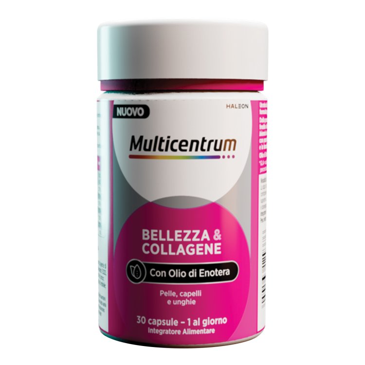 Multicentrum Bellezza e Collagene - Integratore per capelli, pelle e unghie -30 capsule