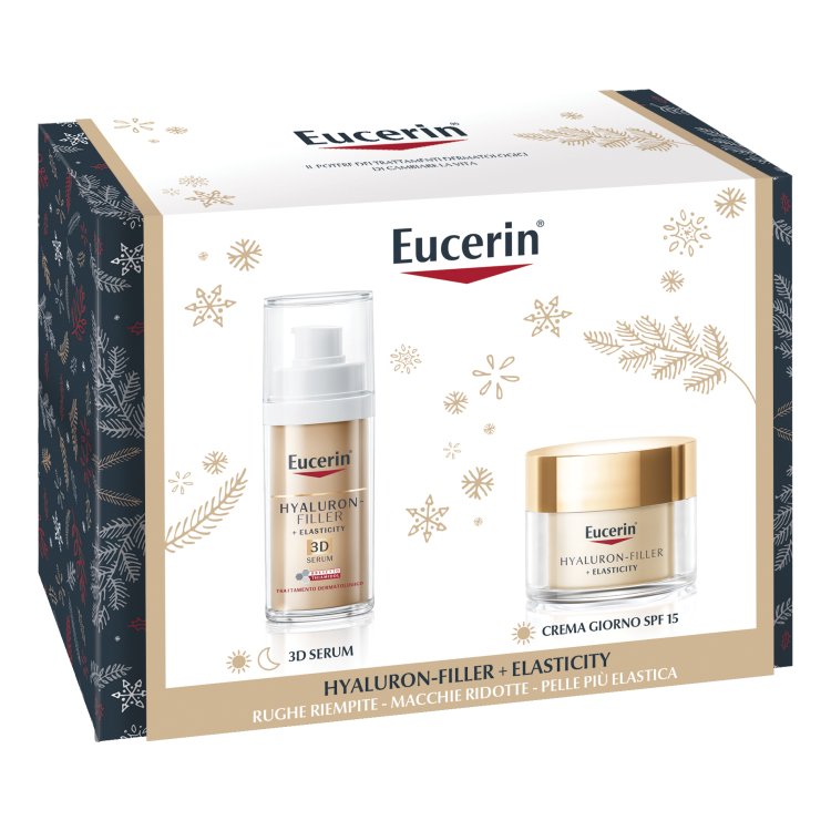 Eucerin Cofanetto di Natale Hyaluron Filler Elasticity Siero - Siero 3D 30 ml + Crema giorno SPF15 50 ml