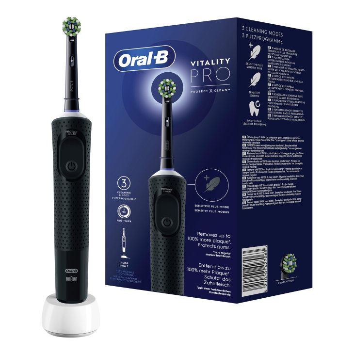 Oral-B Vitality Pro Spazzolino Elettrico - Spazzolino ricaricabile con testina rotonda - Colore black