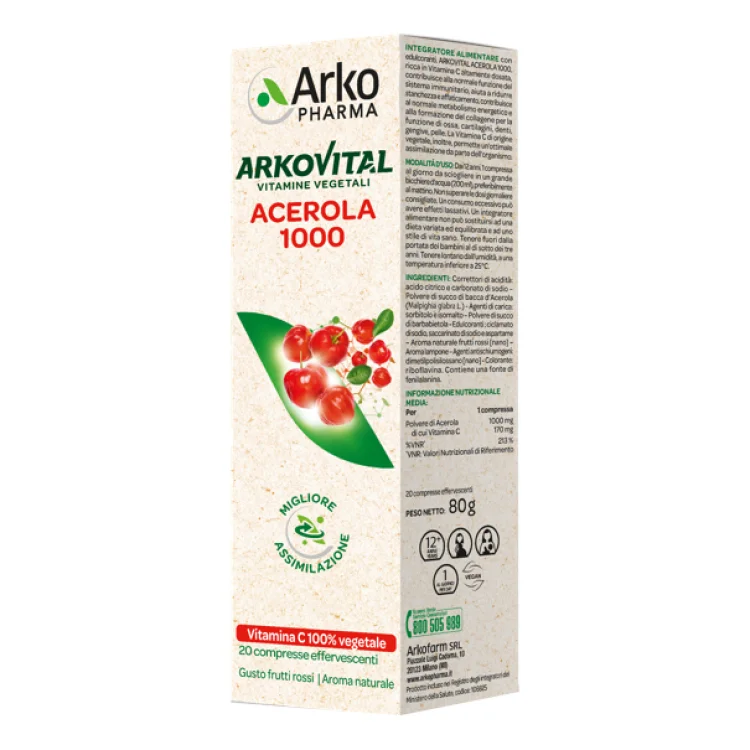 ARKOVITAL Acerola 20Cpr Eff.OS ARKOVITAL Acerola 20Cpr Eff.OS