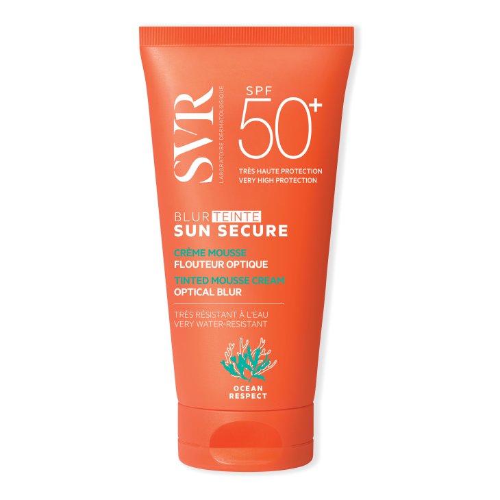 SVR Sun Secure Crema Mousse SPF 50+ - Protezione solare viso senza profumo per pelle sensibile - 50 ml