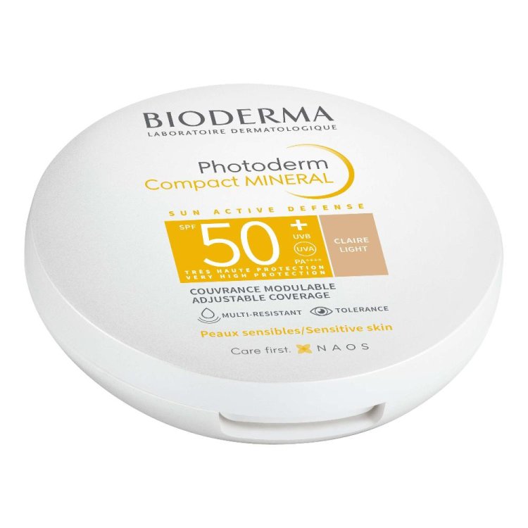Bioderma Photoderm Compact Mineral Claire SPF50+ - Crema solare uniformante per viso e collo - Tonalità chiara - 10 g Bioderma Photoderm Compact Mineral Claire SPF50+ - Crema solare uniformante per viso e collo - Tonalità chiara - 10 g