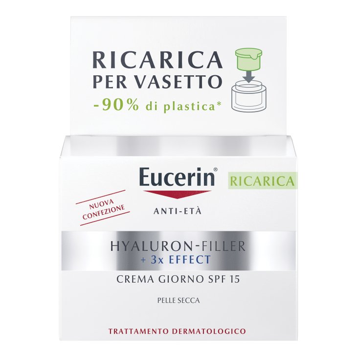 Eucerin Hyaluron Filler +3X Effect Ricarica Crema Viso Giorno - Refill crema giorno antietà - 50 ml