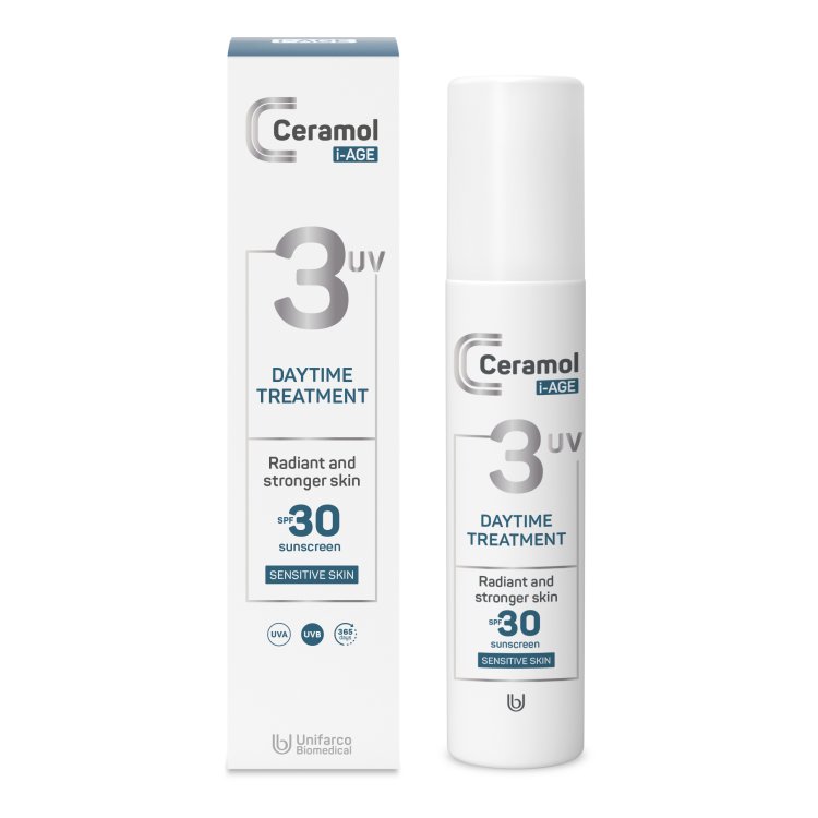 Ceramol i-Age Daytime Treatment Crema Giorno SPF30 - Crema viso antietà con fattore di protezione - 50 ml