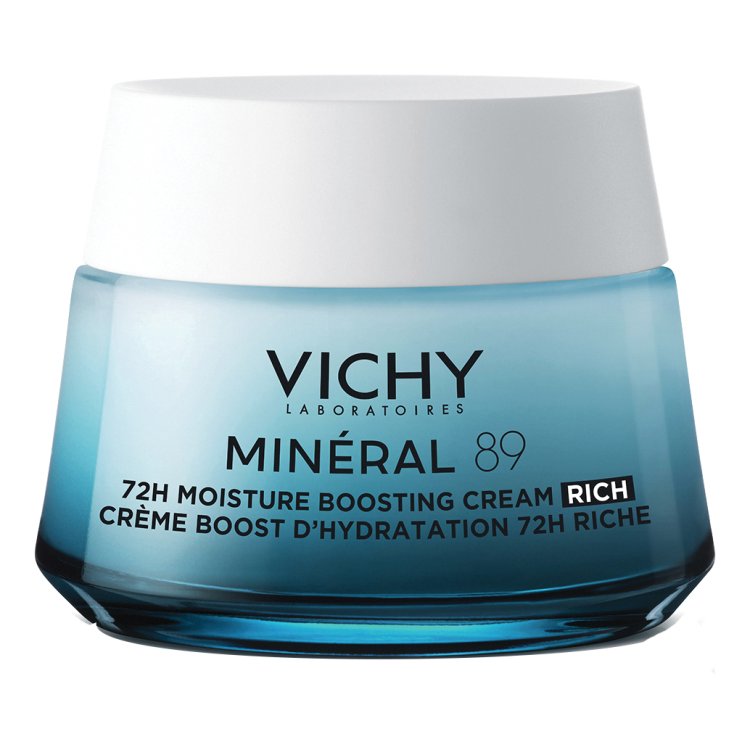 Vichy Mineral 89 Crema Booster Idratante Ricca - Crema viso da giorno per pelle molto secca - 50 ml