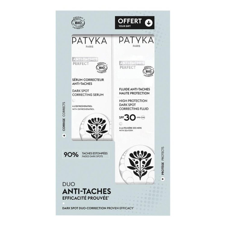 Patyka Cofanetto Antimacchie 2023 - Siero correttivo anti-macchie  30 ml + Fluido viso anti-macchie SPF30 50 ml