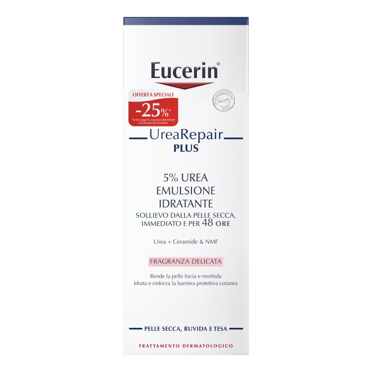 Eucerin UreaRepair Plus Emulsione Idratante con Urea 5% - Emulsione corpo per pelle secca, ruvida e tesa - 250 ml