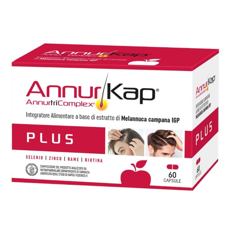 Annurkap Plus - Integratore per il benessere dei capelli di donna e uomo - 60 capsule