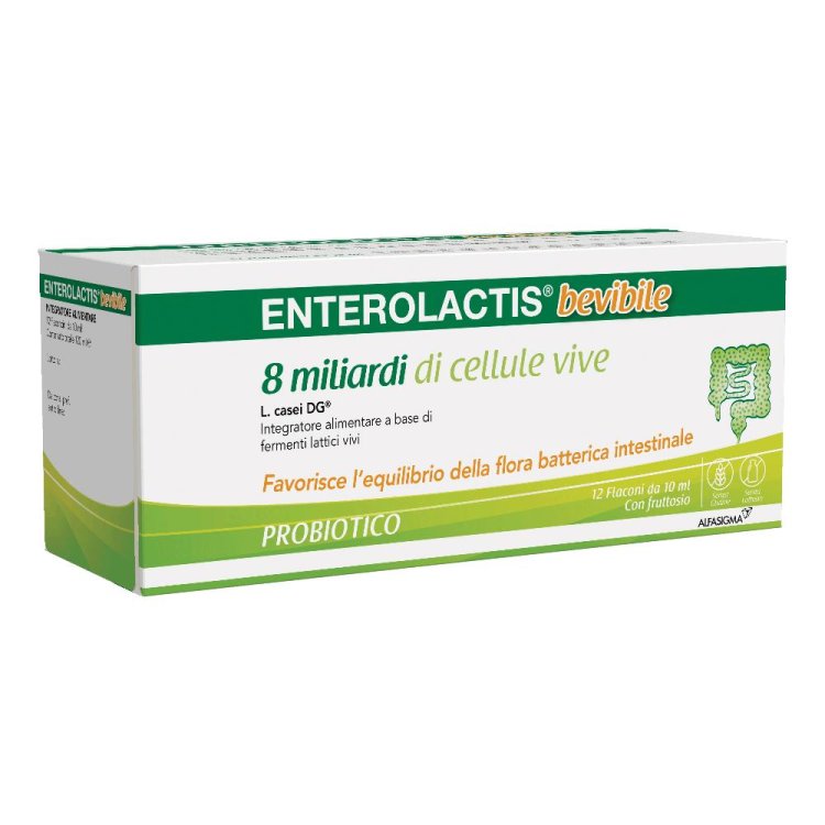 Enterolactis bevibile - Integratore a base di fermenti lattici vivi - 12 flaconcini