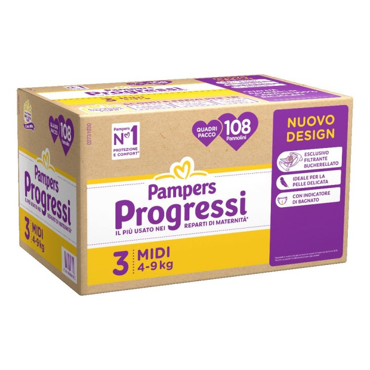 PAMPERS QU PROG MIDI 108PZ