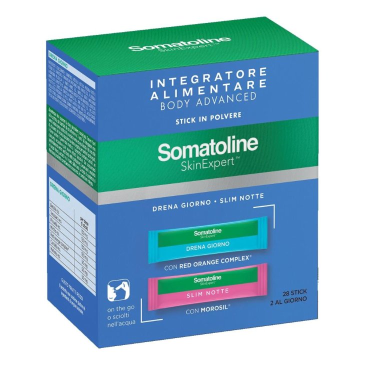 Somatoline Skin Expert Body Advanced - Integratore alimentare drenante e snellente - 28 stick