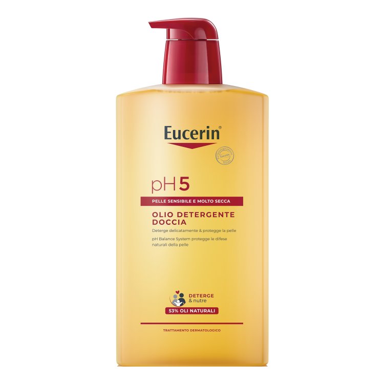 Eucerin ph5 Olio Detergente Doccia - Ideale per pelle secca e reattiva - 1 litro