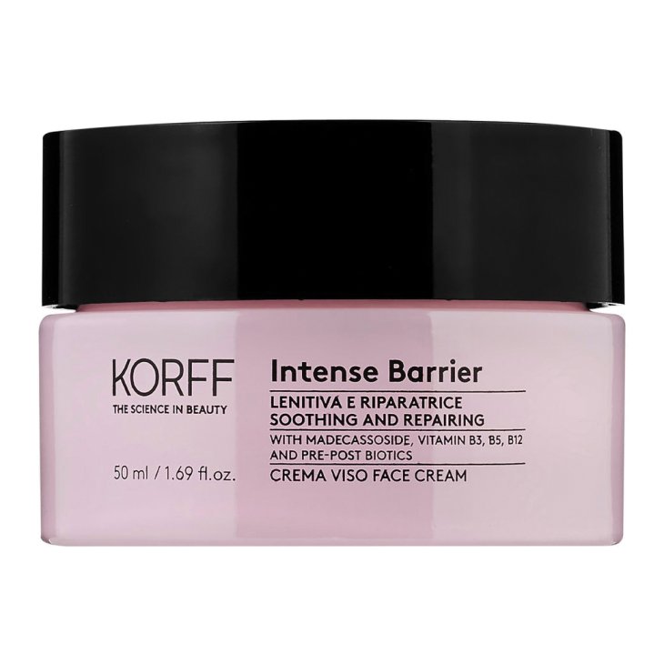 Korff Intense Barrier Crema Viso Lenitiva - Crema riparatrice per pelle irritata e arrossata - 50 ml 