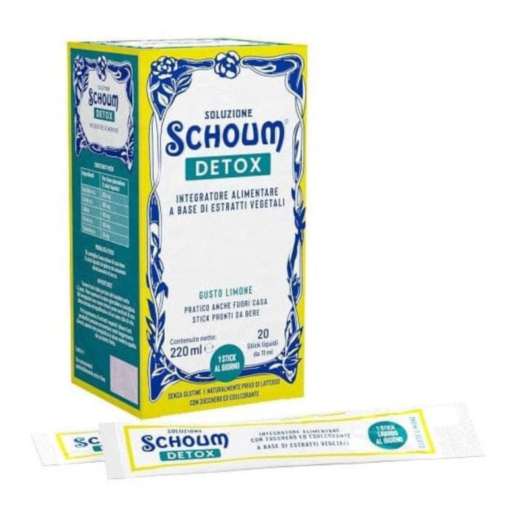 Soluzione Schoum Detox Integratore Alimentare Depurativo al Limone 20 Stick