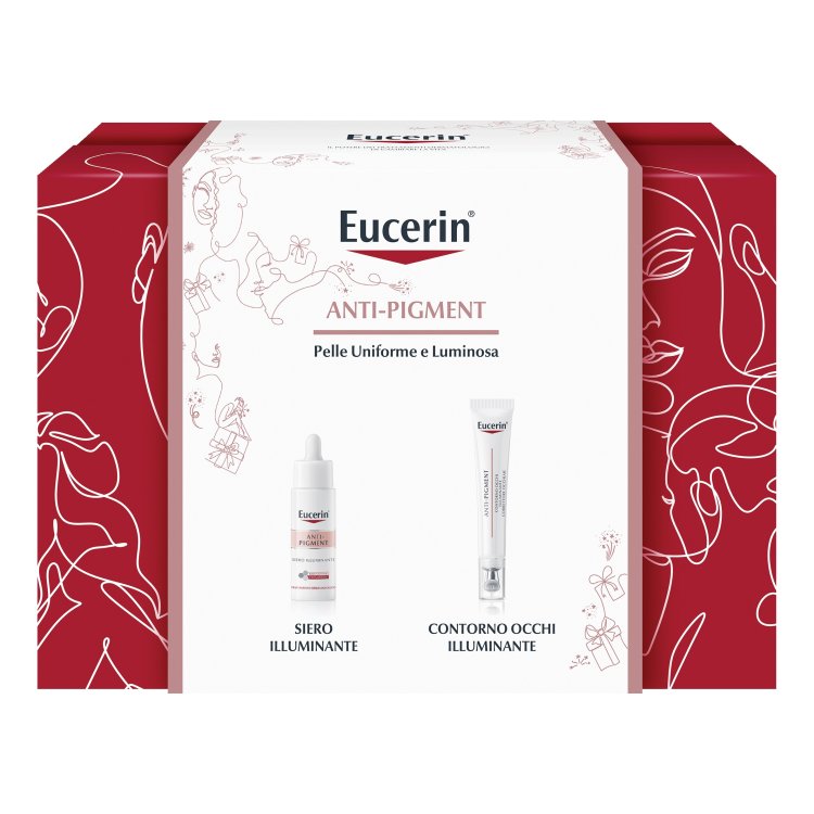 Eucerin Cofanetto di Natale 2023 Anti-Pigment - Siero illuminante anti macchie 30 ml + Contorno occhi illuminante 15 ml