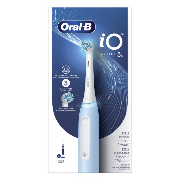 Oral-B iO Series 3S Spazzolino Elettrico - Spazzolino ricaricabile per pulizia profonda - Colore Blu