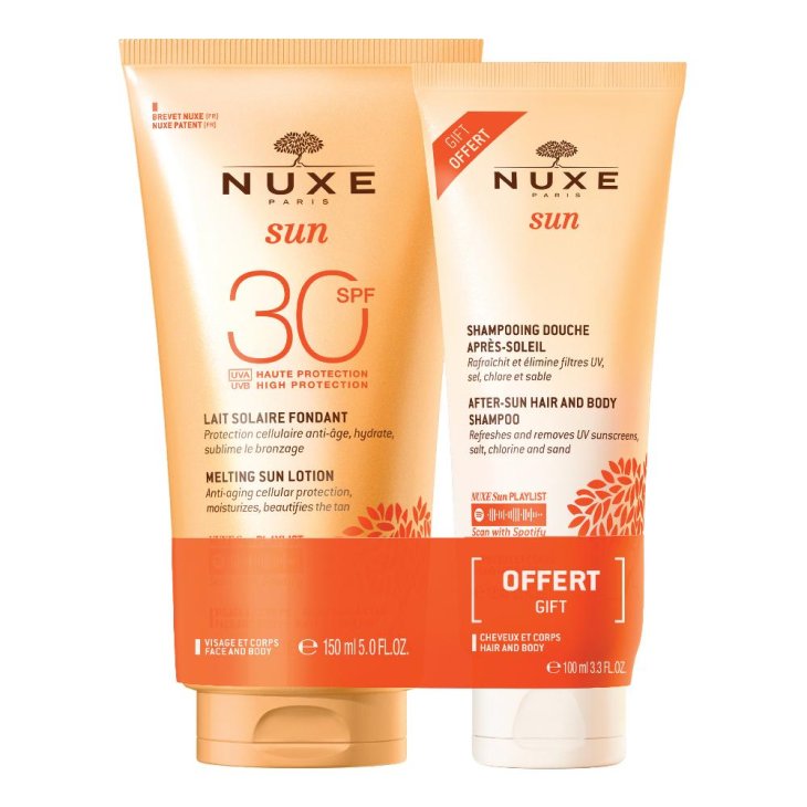 Nuxe Sun Duo Latte Solare SPF 30 + Shampoo Doccia Doposole - Protezione solare anti-età 150 ml + Shampoo doccia doposole 100 ml 