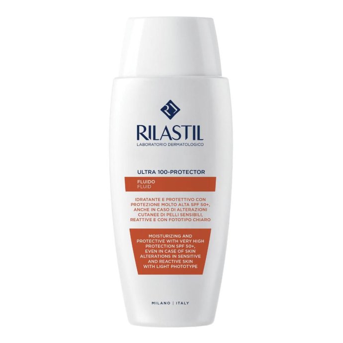 Rilastil Ultra Protector 100 Fluido - Protezione solare alta per pelli sensibili - 50 ml