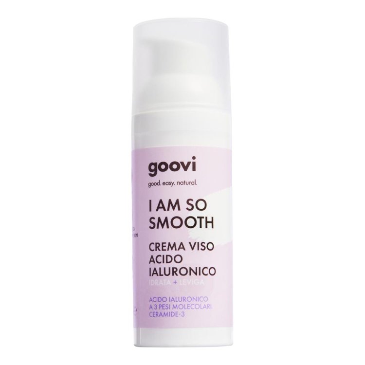 Goovi I'am So Smooth Crema Viso Acido Ialuronico - Crema idratante e levigante - 50 ml