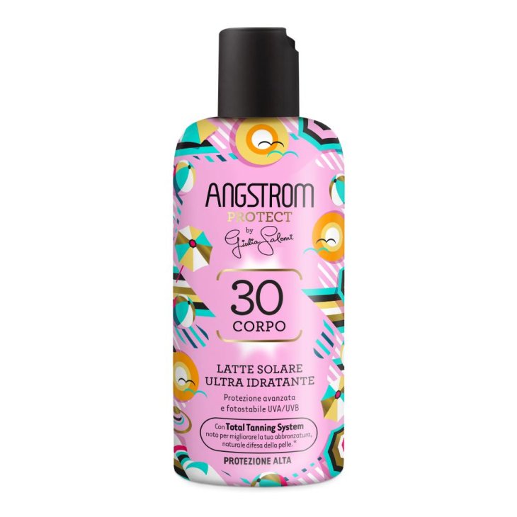 Angstrom Protect Latte Solare Ultra Idratante SPF30 - Protezione solare alta per il corpo - Edizione Giulia Salemi - 200 ml