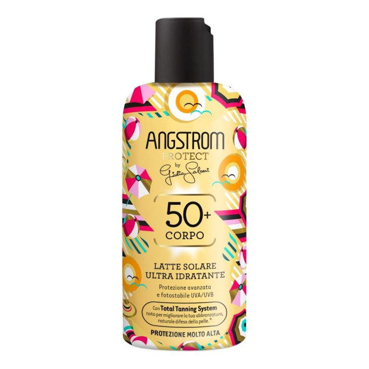 Angstrom Protect Latte Solare Ultra Idratante SPF50+ - Protezione solare molto alta per il corpo - Edizione Giulia Salemi - 200 ml