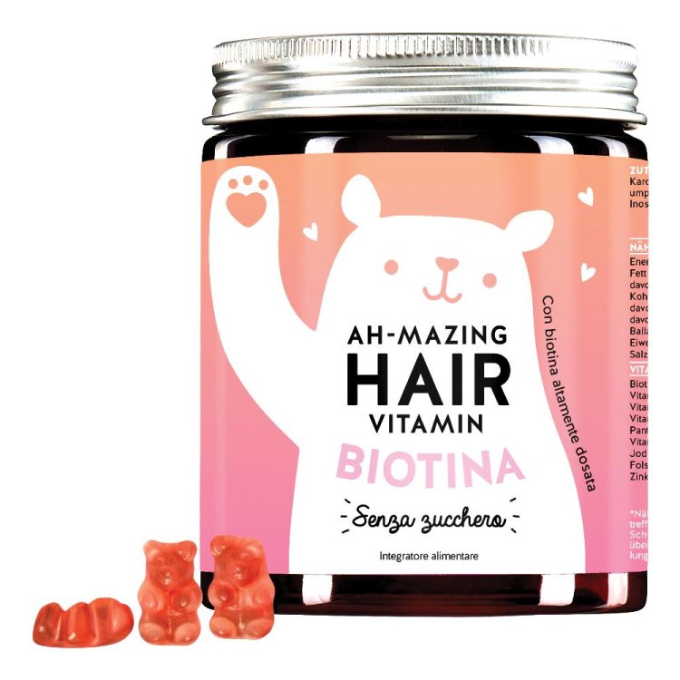 Bears with Benefits Ah-Mazing Hair Vitamin - Integratore per capelli sani e belli - Senza zucchero - 45 caramelle gommose