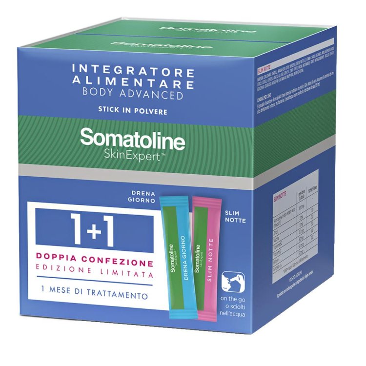 Somatoline Skin Expert Body Advanced Bipack - 14 stick drena giorno + 14 stick slim notte - Edizione limitata - 14 + 14 stick