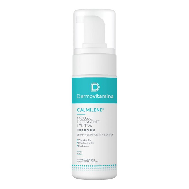 Dermovitamina Calmilene Mousse Detergente Lenitiva - Detergente viso delicato per pelle sensibile - 150 ml