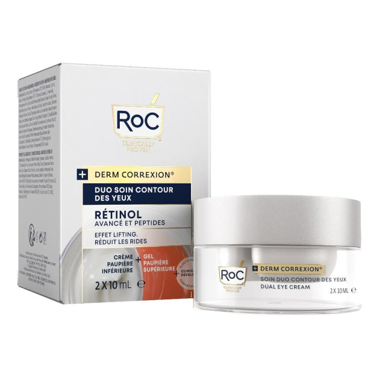 Roc Derm Correxion Dual Eye Cream - Contorno occhi anti-rughe effetto lifting - 2 x 10 ml