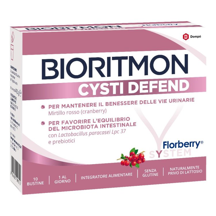 Bioritmon Cysti Defend - Integratore a base di Mirtillo rosso per il benessere delle vie urinarie - 10 buste