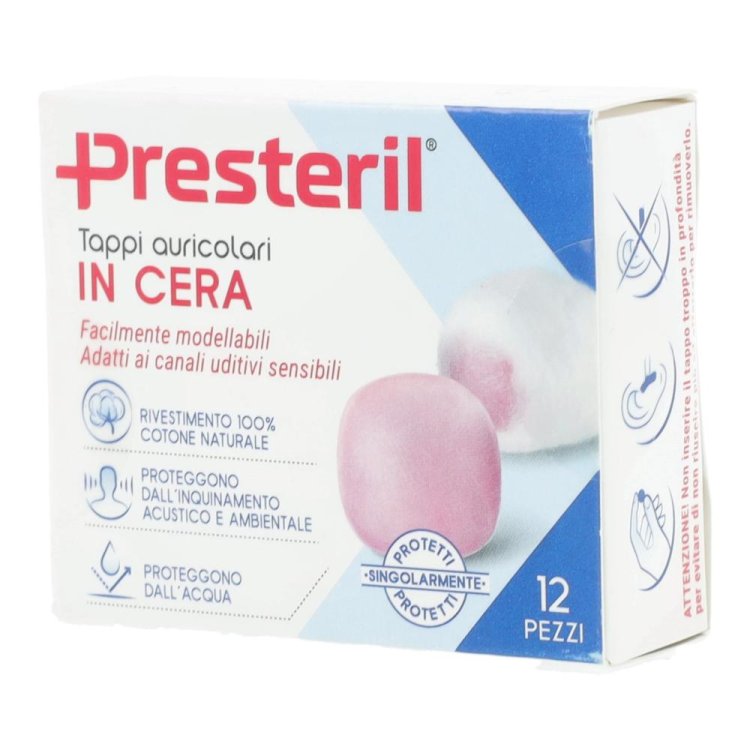 PRESTERIL Tappi Auc.Cera 12pz