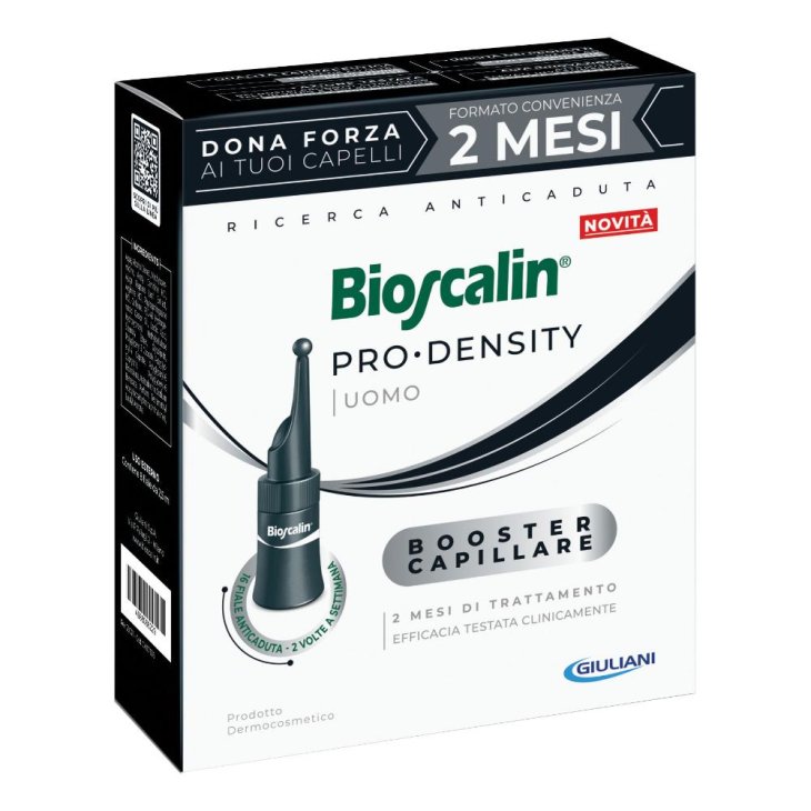 Bioscalin Pro Density Fiale Anticaduta Uomo - Trattamento rinforzante capelli per uomo - 16 fiale - Due mesi di trattamento