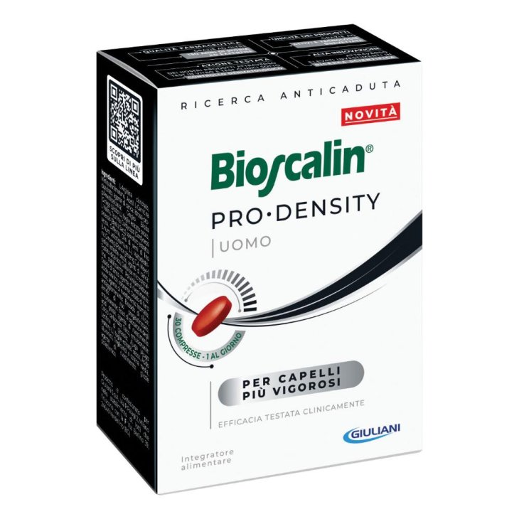 Bioscalin Pro Density Uomo - Integratore alimentare per capelli più vigorosi - 30 compresse - Un mese di trattamento