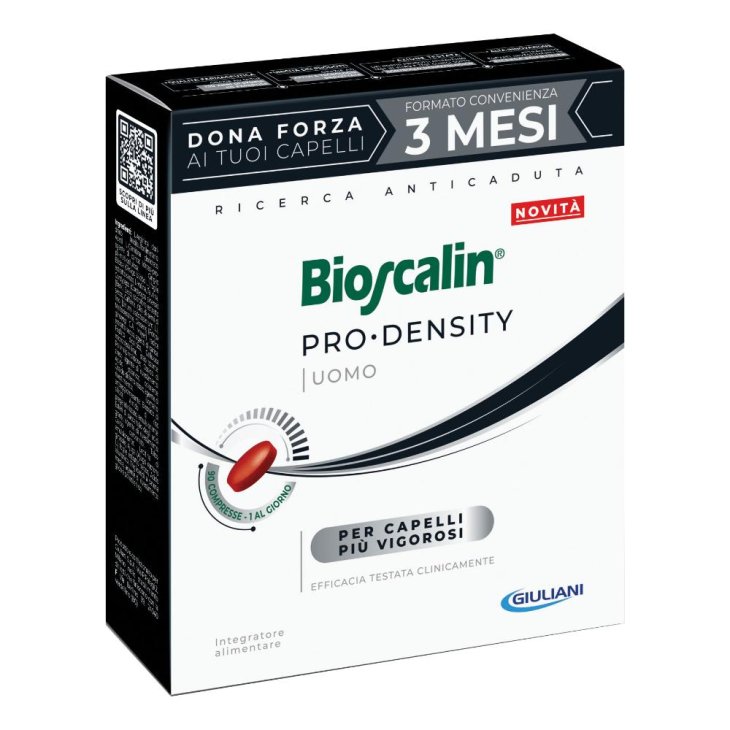 Bioscalin Pro Density Uomo - Integratore alimentare per capelli più vigorosi - 90 compresse - Tre mesi di trattamento