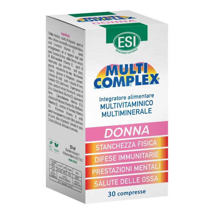 Esi Multicomplex Donna - Integratore multivitaminico e multiminerale per donne sotto i 50 anni - 30 compresse