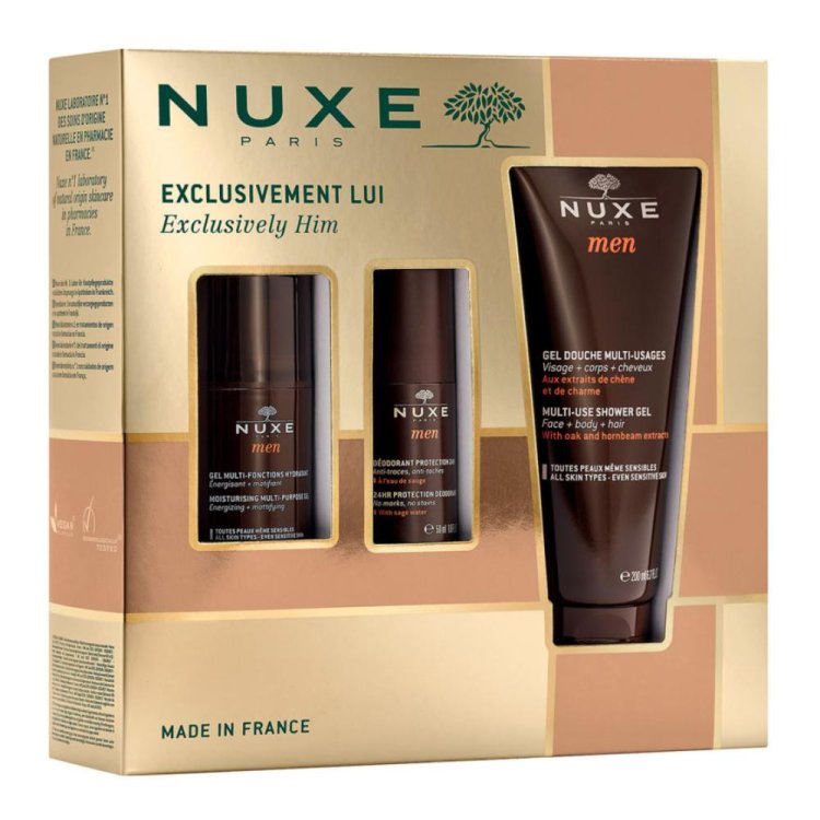 Nuxe Cofanetto di Natale 2024 Men - Gel viso multi funzione 50 ml + Gel doccia 200 ml + Deodorante 50 ml Nuxe Cofanetto di Natale 2024 Men - Gel viso multi funzione 50 ml + Gel doccia 200 ml + Deodorante 50 ml
