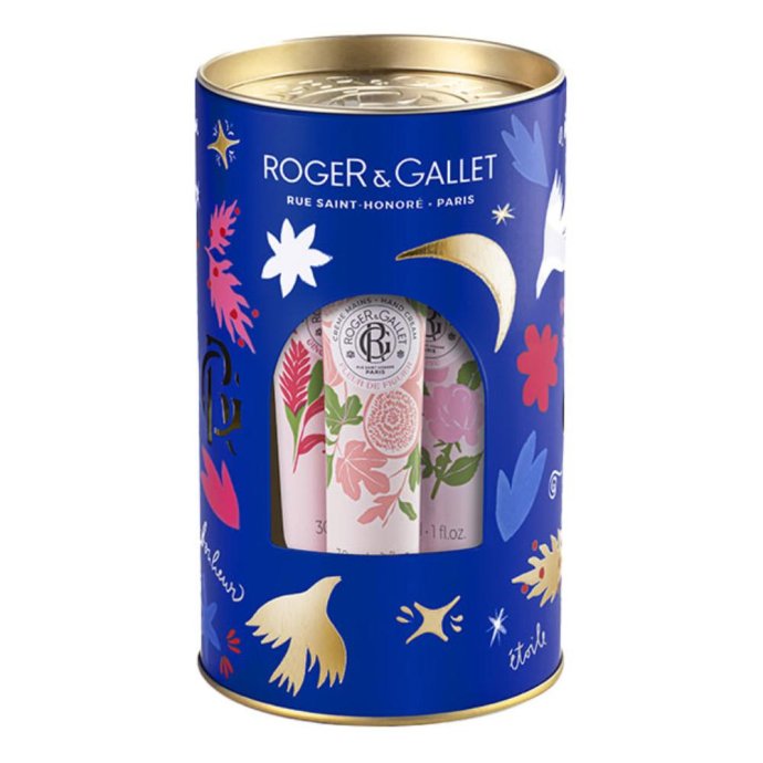 Roger & Gallet Cofanetto di Natale 2024 Set Creme Mani - Crema mani gingembre rouge 30 ml + Crema mani fleur de figuier 30 ml + Crema mani rose 30 ml