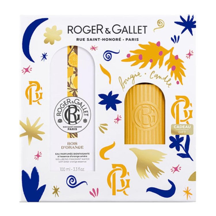 Roger & Gallet Cofanetto di Natale 2024 Bois D'Orange - Acqua profumata 100 ml + Candela profumata 75 g