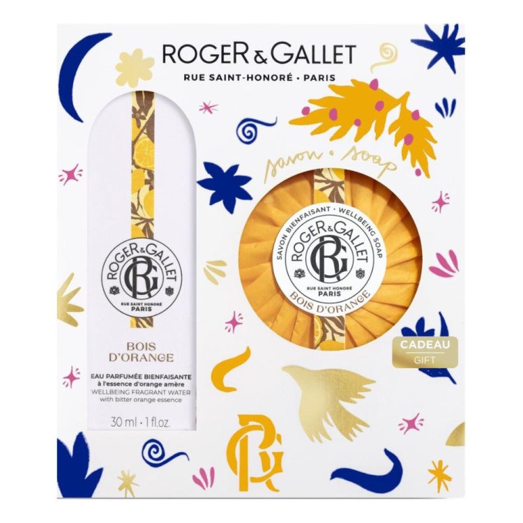 Roger & Gallet Cofanetto di Natale 2024 Bois D'Orange - Acqua Profumata 30 ml + Saponetta 100 g