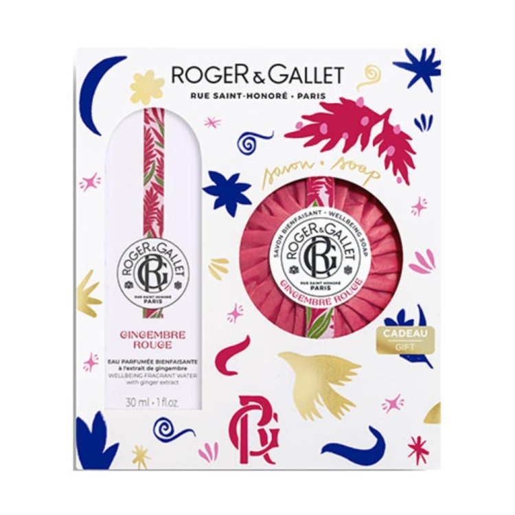 Roger & Gallet Cofanetto di Natale 2024 Gingembre Rouge - Acqua Profumata 100 ml + Saponetta 50 g