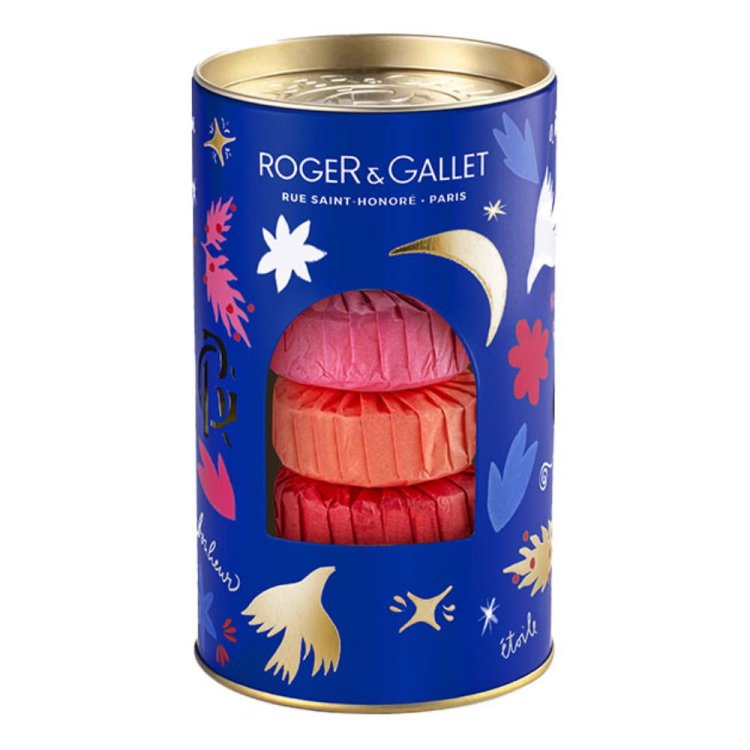 Roger & Gallet Cofanetto di Natale 2024 Saponette - Fleur de Figuier 100 g - Gingembre Rouge 100 g - Rose 100 g