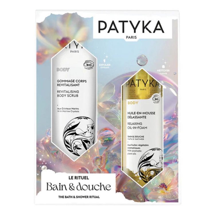 Patyka Cofanetto di Natale Body 2024 Il Rituale Bagno & Doccia - Olio in mousse rilassante 200 ml + Scrub corpo rivitalizzante 150 ml Patyka Cofanetto di Natale Body 2024 Il Rituale Bagno & Doccia - Olio in mousse rilassante 200 ml + Scrub corpo rivitalizzante 150 ml