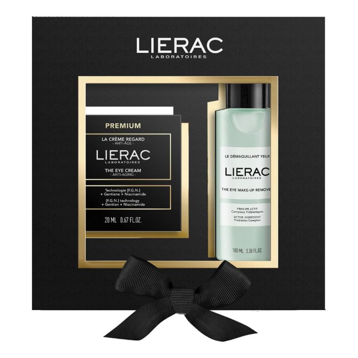 Lierac Cofanetto Natale 2024 Premium Crema occhi 20 ml + Struccante occhi 100 ml - Idea regalo sguardo ringiovanito