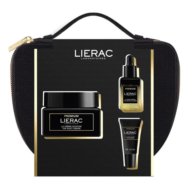 Lierac Trousse Natale 2024 Premium Soyeuse 50 ml + Siero Absolu 13 ml + La Crema Occhi 5 ml - Idea regalo antietà globale