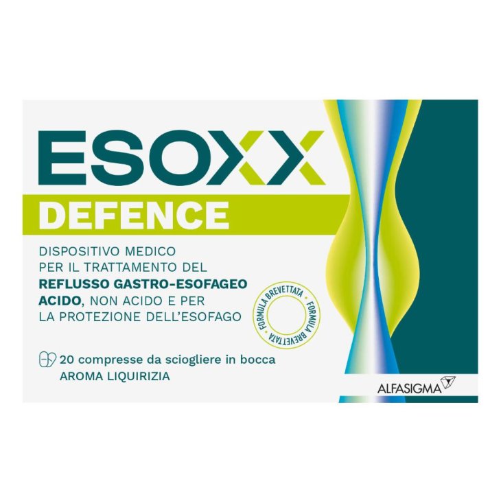Esoxx Defence - Per il trattamento del reflusso gastroesofageo - 20 compresse masticabili